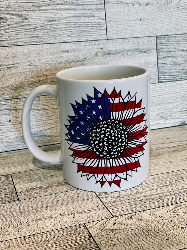 Glass Mug – Flag Sunflower