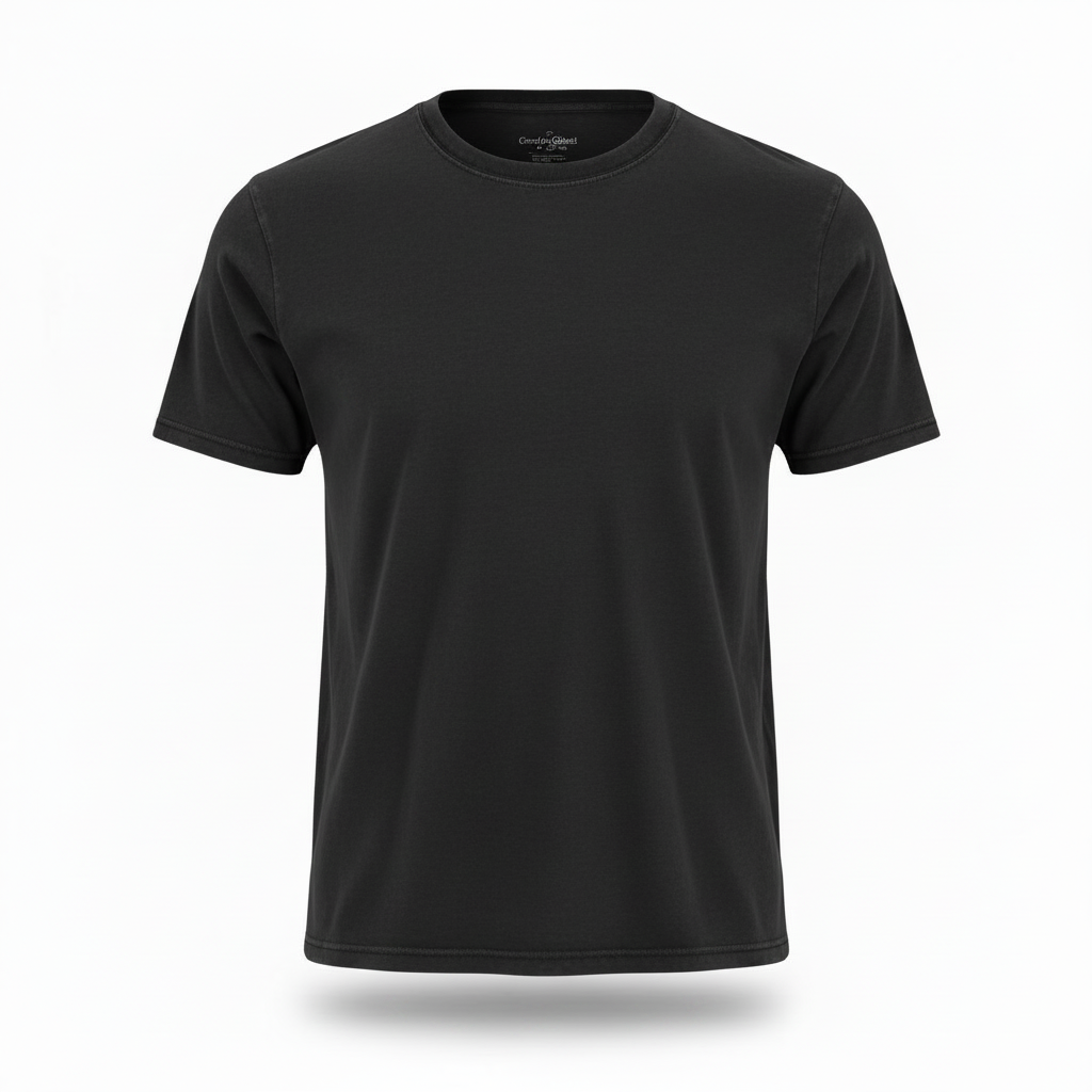 Black Comfort Colors Ghost Mannequin Tee