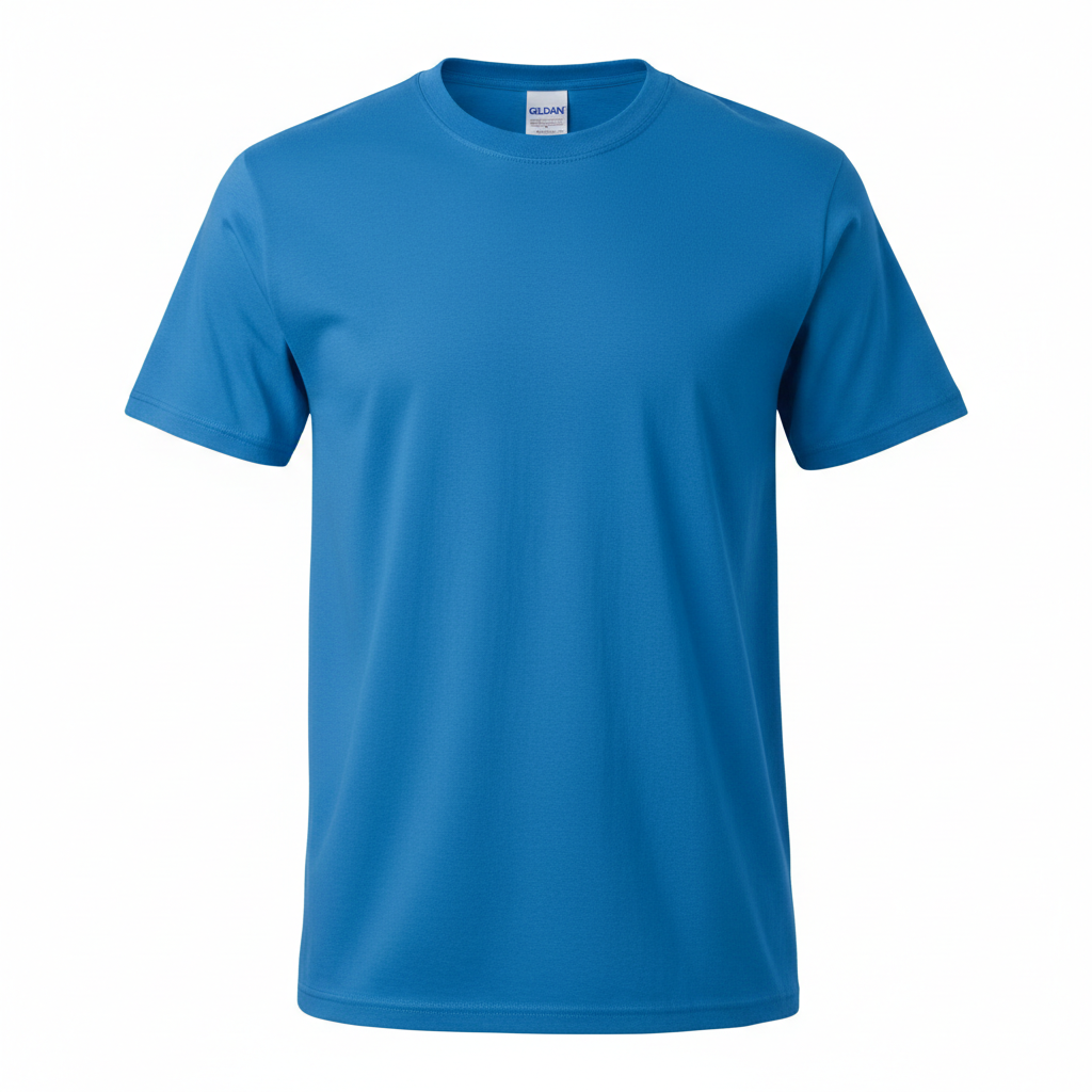 Bright Blue Gildan Ghost Mannequin T-Shirt