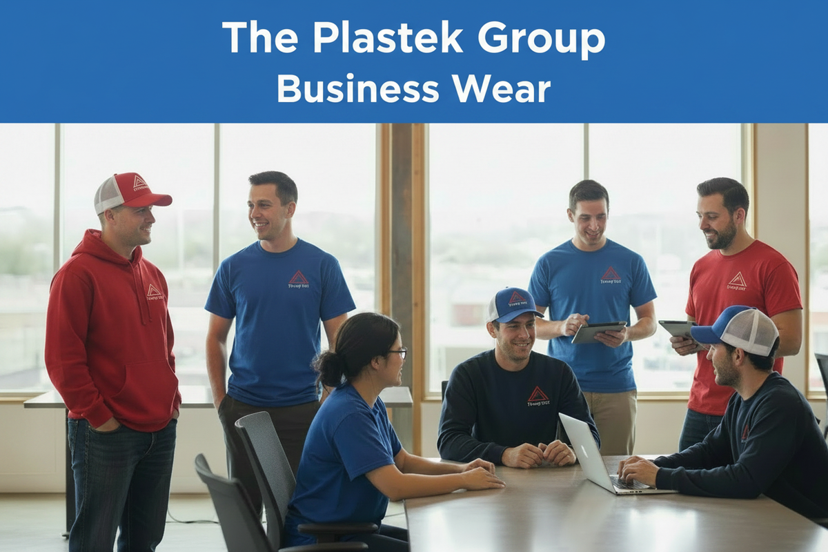 The Plastek Group Business Wear - Top Blue Bar