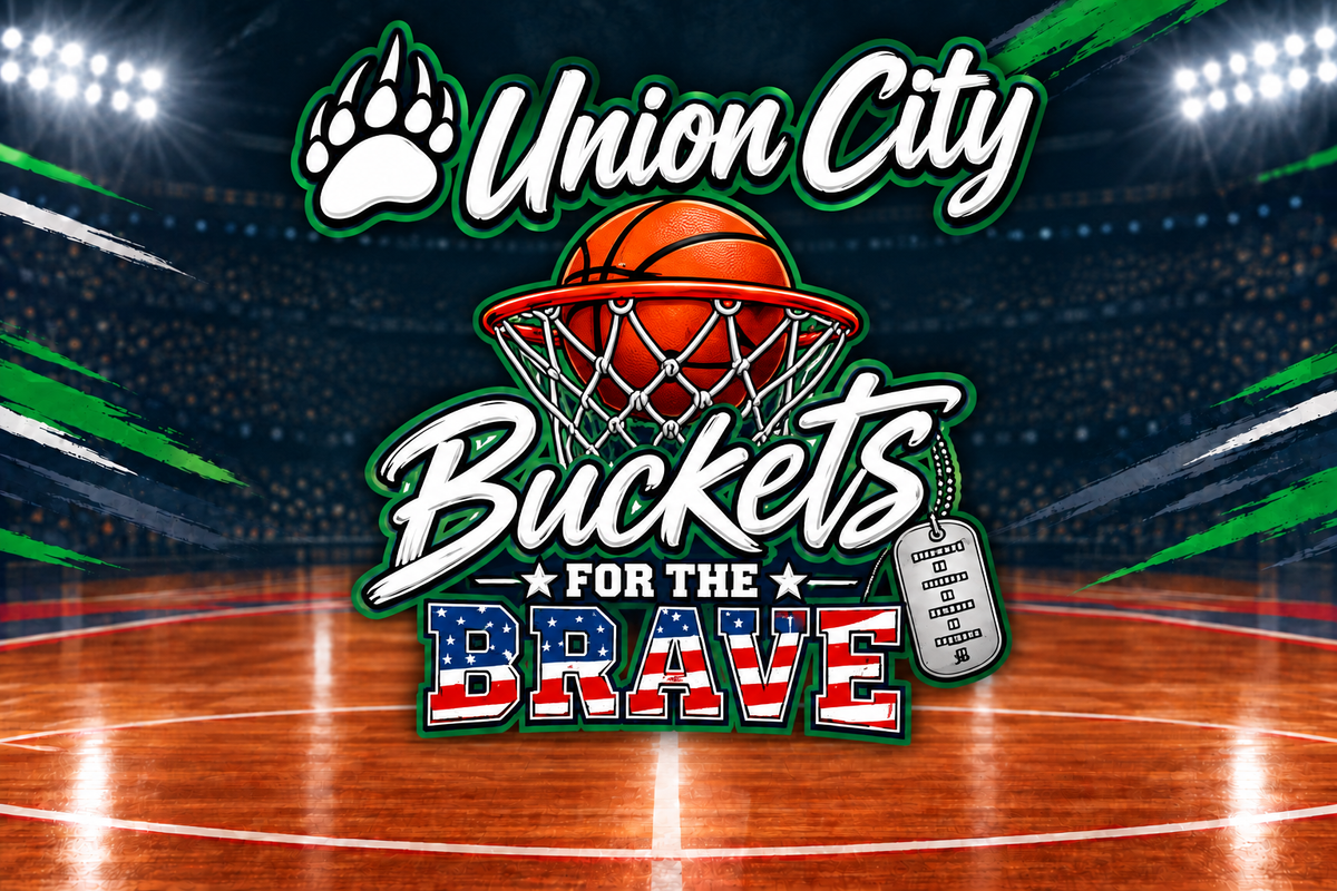 Union City Bears banner with claw branding and the standalone front design